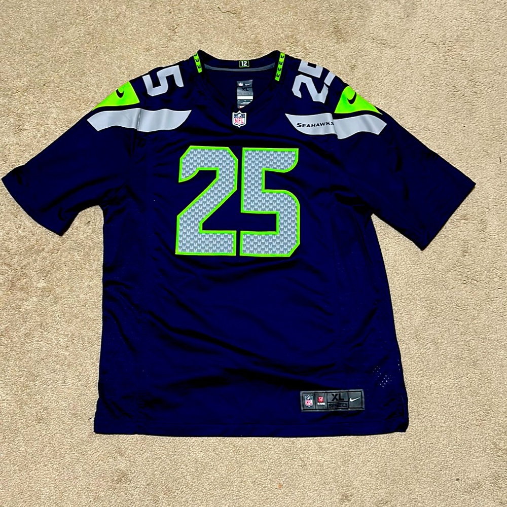 Seattle Seahawks Blue Sherman #25 Jersey